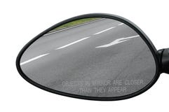 Rear View Mirror With Warning Text Objects In Mirror Are Closer Than They Appear, Isolated Royalty Free Stock Photos Rear View Mirror With Warning Text Objects In Mirror Are Closer Than They Appear, Isolated Royalty Free Stock Photos