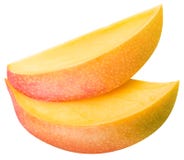 Rebanadas de fruta del mango sobre blanco El fichero contiene las trayectorias de recortes imágenes de archivo libres de regalías Rebanadas de fruta del mango sobre blanco El fichero contiene las trayectorias de recortes imágenes de archivo libres de regalías