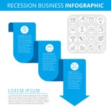 Recesi Infographic Biznesowy pojęcie royalty ilustracja Recesi Infographic Biznesowy pojęcie royalty ilustracja
