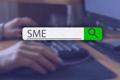 Recherche de l'étiquette sur l'image de concept avec le mot PME G illustration stock Recherche de l'étiquette sur l'image de concept avec le mot PME G illustration stock