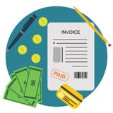 Rechnungs-Bill Paid Payment Financial Account-Konzept stock abbildung Rechnungs-Bill Paid Payment Financial Account-Konzept stock abbildung