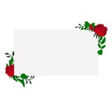 Rechteckiger mit Blumenrahmen des Vektors mit Rosen vektor abbildung Rechteckiger mit Blumenrahmen des Vektors mit Rosen vektor abbildung