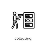 Recogida del icono Vector linear plano moderno de moda que recoge ico stock de ilustración Recogida del icono Vector linear plano moderno de moda que recoge ico stock de ilustración