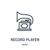 record player icon vector from music collection. Thin line record player outline icon vector illustration vector illustration record player icon vector from music collection. Thin line record player outline icon vector illustration vector illustration