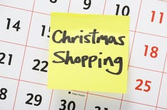 Recordatorio de las compras de la Navidad foto de archivo libre de regalías Recordatorio de las compras de la Navidad foto de archivo libre de regalías