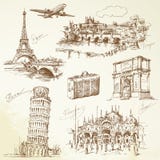 Recorrido sobre Europa ilustración del vector Recorrido sobre Europa ilustración del vector