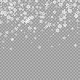 Recouvrement blanc en baisse réaliste de neige sur le fond transparent Couche de tempête de flocons de neige Modèle de neige pour illustration stock Recouvrement blanc en baisse réaliste de neige sur le fond transparent Couche de tempête de flocons de neige Modèle de neige pour illustration stock