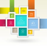 Rectangles Group Template With Icons. Royalty Free Stock Image Rectangles Group Template With Icons. Royalty Free Stock Image