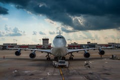 Recul Atlanta de Boeing 747 image stock Recul Atlanta de Boeing 747 image stock