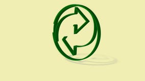 Recycle Symbol Draw On 4K