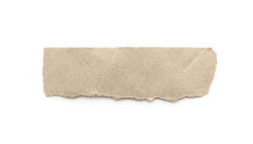 Recycled paper craft stick on a white background. Brown paper torn or ripped pieces of paper isolated on white royalty free stock photo Recycled paper craft stick on a white background. Brown paper torn or ripped pieces of paper isolated on white royalty free stock photo
