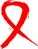 Red aids awareness ribbon stock illustration Red aids awareness ribbon stock illustration