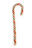 Red And Green Cany Cane Over White Stock Image Red And Green Cany Cane Over White Stock Image