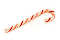 Red And Pink Striped Cany Cane Over White Stock Photography Red And Pink Striped Cany Cane Over White Stock Photography