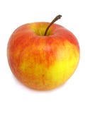 Red And Yellow Apple On The White Background Stock Photography