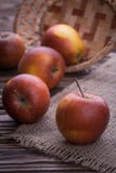 Red Apples On Wooden Table, Selective Focus Stock Image Red Apples On Wooden Table, Selective Focus Stock Image