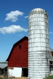 Red Barn And Silo Royalty Free Stock Photo Red Barn And Silo Royalty Free Stock Photo