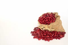 Red Beans In Canvas Sack Royalty Free Stock Images Red Beans In Canvas Sack Royalty Free Stock Images