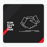 Red and Black Creative presentation Background for handshake, hand shake, shaking hand, Agreement, business Line Icon vector illustration Red and Black Creative presentation Background for handshake, hand shake, shaking hand, Agreement, business Line Icon vector illustration
