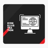 Red and Black Creative presentation Background for information, content, development, website, web Glyph Icon royalty free illustration Red and Black Creative presentation Background for information, content, development, website, web Glyph Icon royalty free illustration