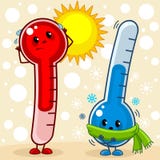 Hot And Cold Cartoon Thermometers Illustration 46082220 - Megapixl Hot And Cold Cartoon Thermometers Illustration 46082220 - Megapixl