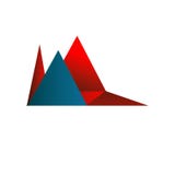 Logo blue triangle shape stock vector. Illustration of design - 17627277