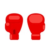 Red boxing glove icon, front and back. royalty free illustration Red boxing glove icon, front and back. royalty free illustration