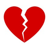 Red broken heart