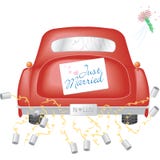 Red Car w/ Just Married Sign