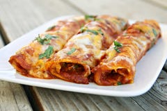 Red Chicken Enchiladas Royalty Free Stock Images Red Chicken Enchiladas Royalty Free Stock Images