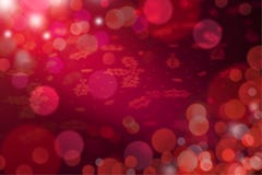 Red Christmas Lights Abstract Background