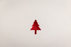 Red Christmas Tree Icon Stock Photos