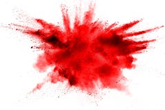 red color powder explosion