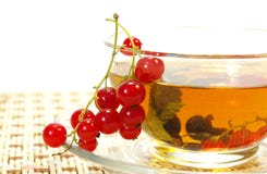 Red Currant And Tea Royalty Free Stock Image