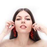 Red Currant As Ear Rings Red Currant As Ear Rings