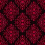 Red damask seamless Pattern on dark Background. Royalty Free Stock Photos Red damask seamless Pattern on dark Background. Royalty Free Stock Photos
