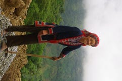 Red Dao Ethnic Female Stock Image Red Dao Ethnic Female Stock Image