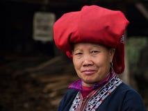 Red Dao Woman Wearing Traditional Attire, Sapa, Lao Cai, Vietnam Stock Images Red Dao Woman Wearing Traditional Attire, Sapa, Lao Cai, Vietnam Stock Images