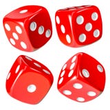 Red Dice Set, Isolated Royalty Free Stock Image Red Dice Set, Isolated Royalty Free Stock Image