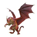 Red Dragon In A White Background Royalty Free Stock Images