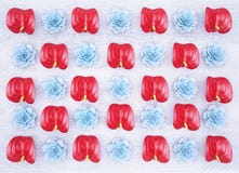 Red flowers on grey wooden background. Abstract background. Red flowers on grey wooden background. Abstract blue background royalty free stock image Red flowers on grey wooden background. Abstract background. Red flowers on grey wooden background. Abstract blue background royalty free stock image