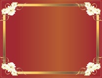 red för blommaramguld vektor illustrationer red för blommaramguld vektor illustrationer