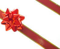Red gift ribbon and bow royalty free stock photo Red gift ribbon and bow royalty free stock photo