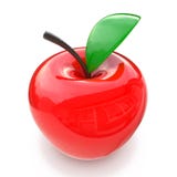 Red Glass Apple Royalty Free Stock Image