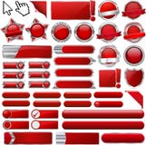 Red Glossy Web Icons and Buttons