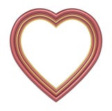Red gold heart picture frame isolated on white. vector illustration Red gold heart picture frame isolated on white. vector illustration