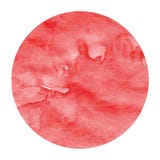 Red hand drawn watercolor circular frame background texture with stains royalty free stock images Red hand drawn watercolor circular frame background texture with stains royalty free stock images