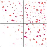 Red hearts. Confetti celebration. Falling pink abstract decoration for party, birthday celebrate, anniversary or event, festive. vector illustration Red hearts. Confetti celebration. Falling pink abstract decoration for party, birthday celebrate, anniversary or event, festive. vector illustration