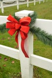 Holiday Fence Decorations stock photo. Image of bows, decorate  1712800