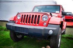 Red Jeep Royalty Free Stock Images